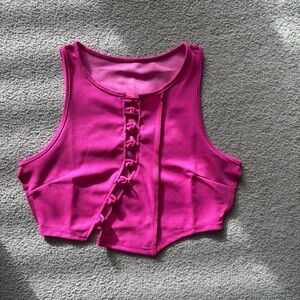 Women's Pink Sleeveless Top